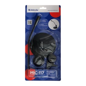 

Микрофон Defender MIC-117, компьютерный, кабель 1.5 м, черный