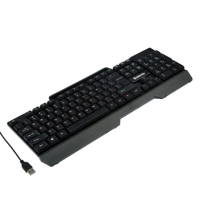 Клавиатура Defender Search HB-790 RU, проводная, мембранная, 104 клавиши, USB, чёрная
