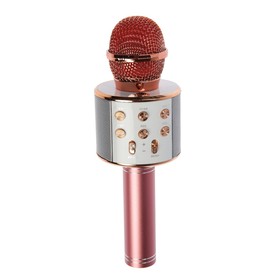 

УЦЕНКА Микрофон для караоке Belsis MA3001BE, Bluetooth, FM, microSD, розовое золото
