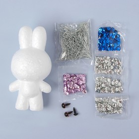 

Набор для творчества. Аппликация пайетками «Зайка» 14,2 х 7,4 х 6,5 см + 3 цвета пайеток, в пакете