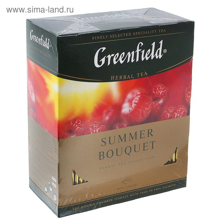 Чай травяной GREENFIELD 100п*2г/Summer Bouguet/гибискус, плоды шиповника, яблоко сушеное, кусочки ма