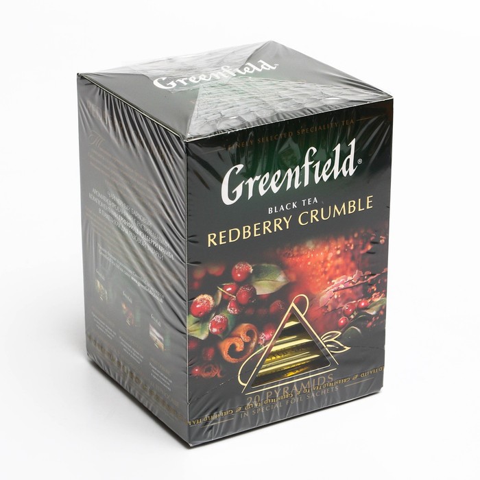 Чай черный GREENFIELD 20п*1,8г/Redberry Crumble/с ананасом, брусникой, корицей, цветками апельсина,