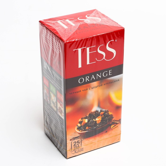 Чай черный TESS 25п*1,5г/Orange/апельсин,яблоко/Орими Трейд