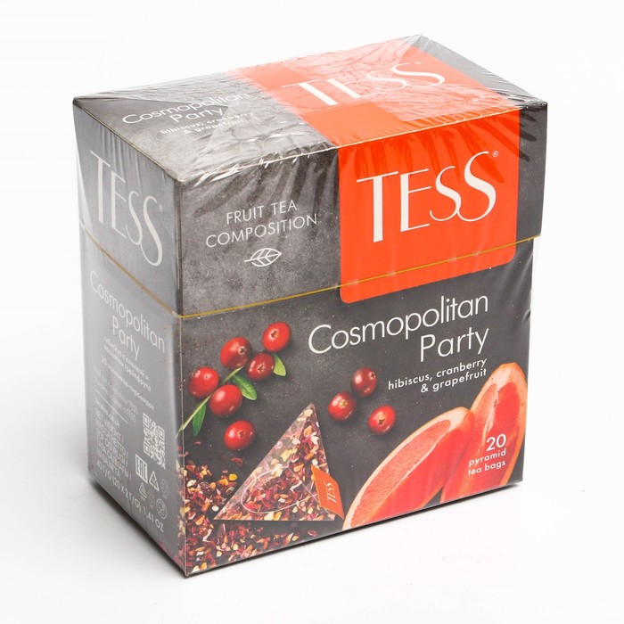 

Чайный напиток TESS 20п*1,8г/Cosmopolitan Party/клю,аром. грейпфр/пирамидки/Орими Трейд
