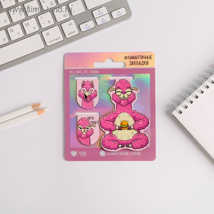 

Магнитные закладки "Ламантичное чтение", 3 шт