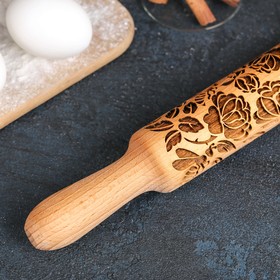 

Скалка с узором «Розы с пчёлками», 35 см