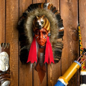 

Панно "Индеец Гехэдж" 25х15х40 см, МИКС