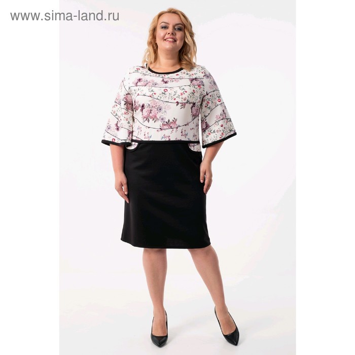 

Платье женское, размер 54, цвет чёрный, белый