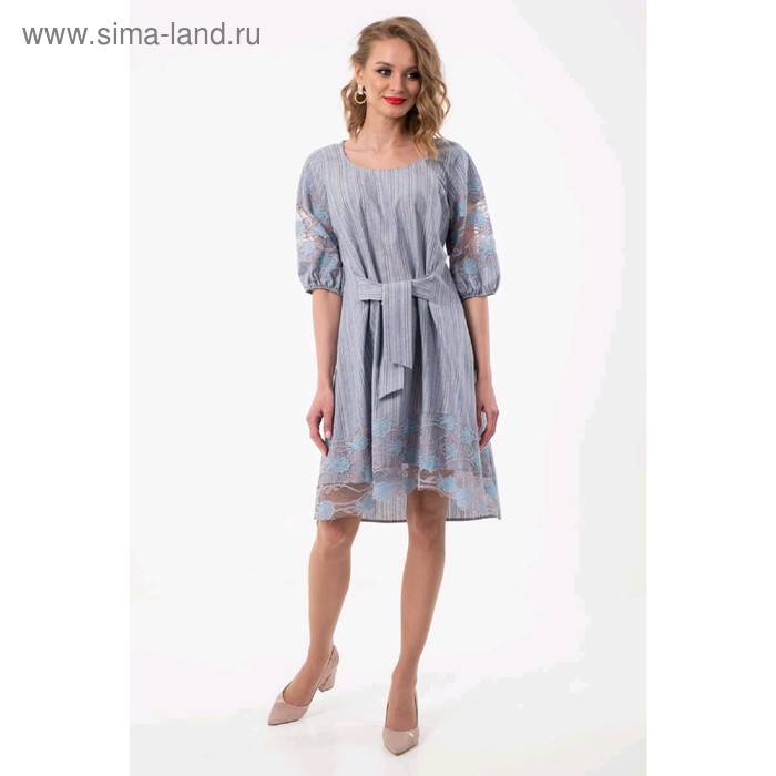 

Платье женское, размер 42, цвет серый, голубой