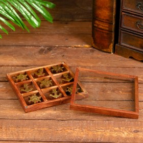 

Шкатулка деревянная "Морская" (крестики нолики) 2,8х16х16 см