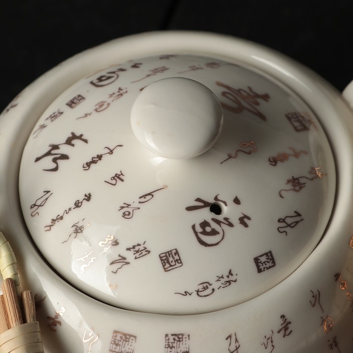 Чайник заварочный 900 мл "Иероглиф", с металлическим ситом