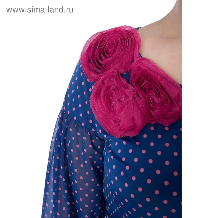 

Платье женское, размер 52, цвет синий, розовый