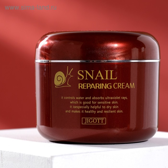 фото Восстанавливающий крем с муцином улитки jigott snail reparing cream, 100 г