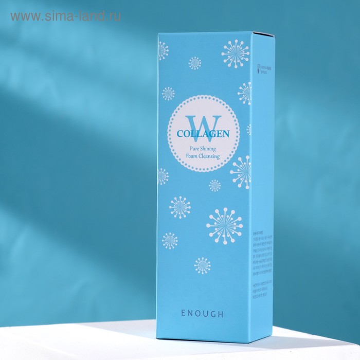 фото Очищающая пенка с морским коллагеном enough w collagen pure shining foam cleansing, 100 г