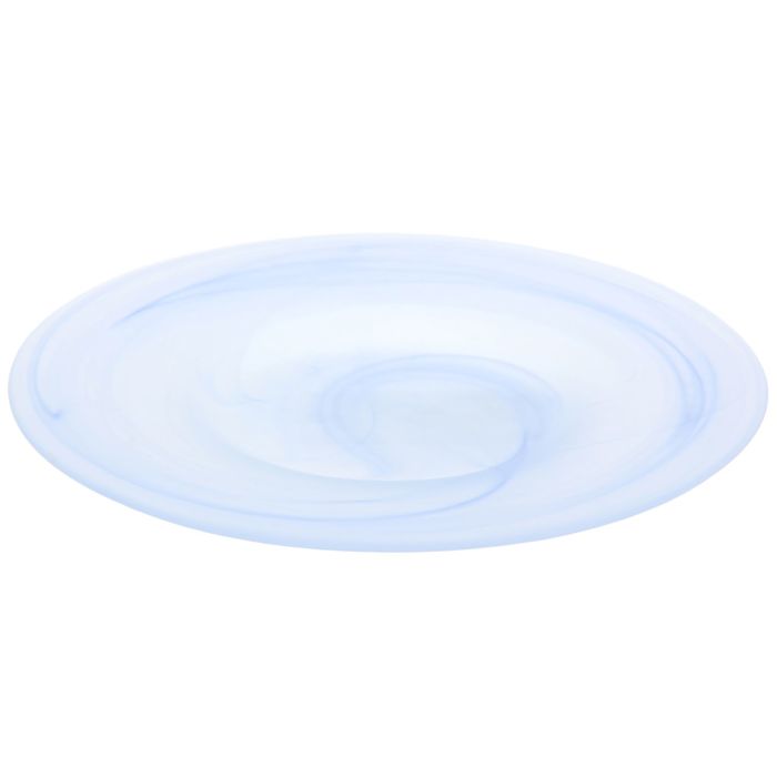 Тарелка, цвет голубой матовый, алебастр