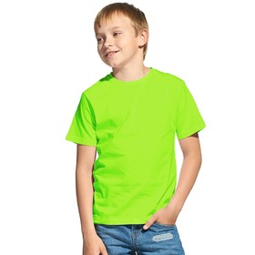 Футболка детская, рост 128 см, цвет ярко-зелёный Ош