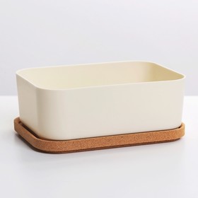 

Корзина для хранения с крышкой Korely mini, 0,76 л, 16×11,3×6 см, цвет слоновая кость