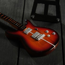 Гитара сувенирная "Santana" коричневая, на подставке 24х8х2 см от Сима-ленд