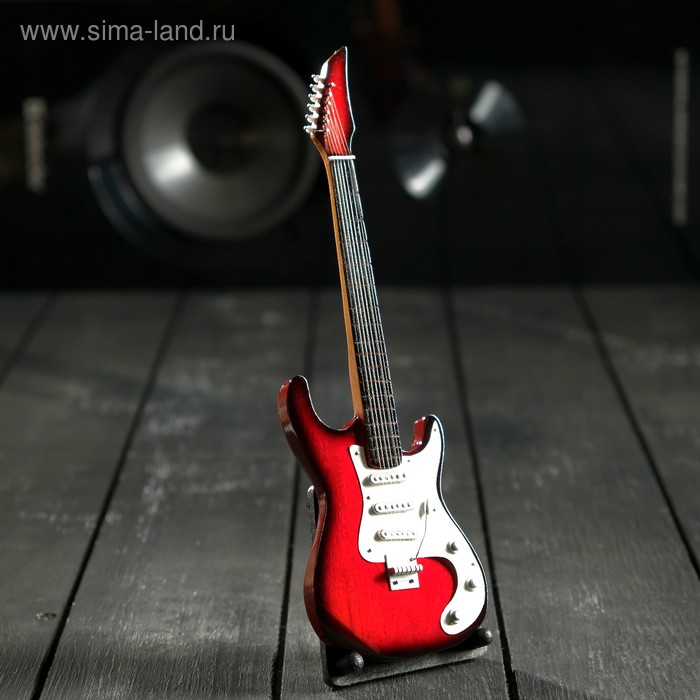 

Гитара сувенирная "Ibanez" красно-белая, на подставке 24х8х2 см