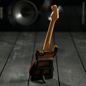 Гитара сувенирная "Fender" жёлто-белая, на подставке 24х8х2 см от Сима-ленд