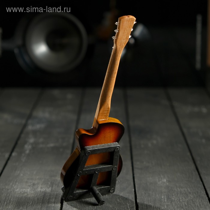 

Гитара сувенирная "Gibson Es" чёрно-жёлтая, на подставке 24х8х2 см