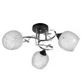 

Люстра 6631/3 3х60W Е27 черный/хром/матовый
