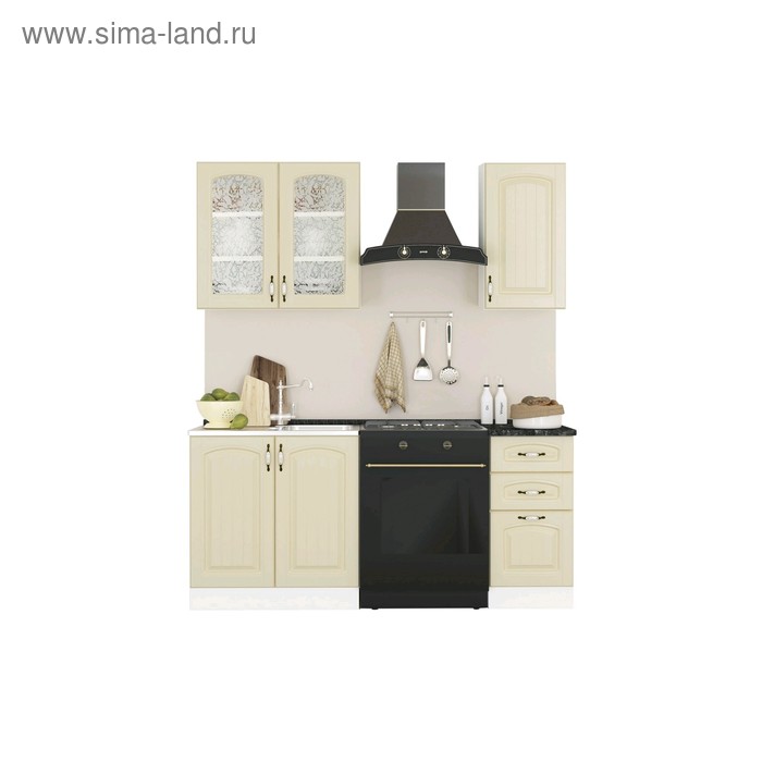 Кухня «Равенна Фаби» со столешницей, размер 1.2 м, фасады МДФ, цвет ваниль кухня паула со столешницей размер 1 6 м фасады мдф цвет берёза