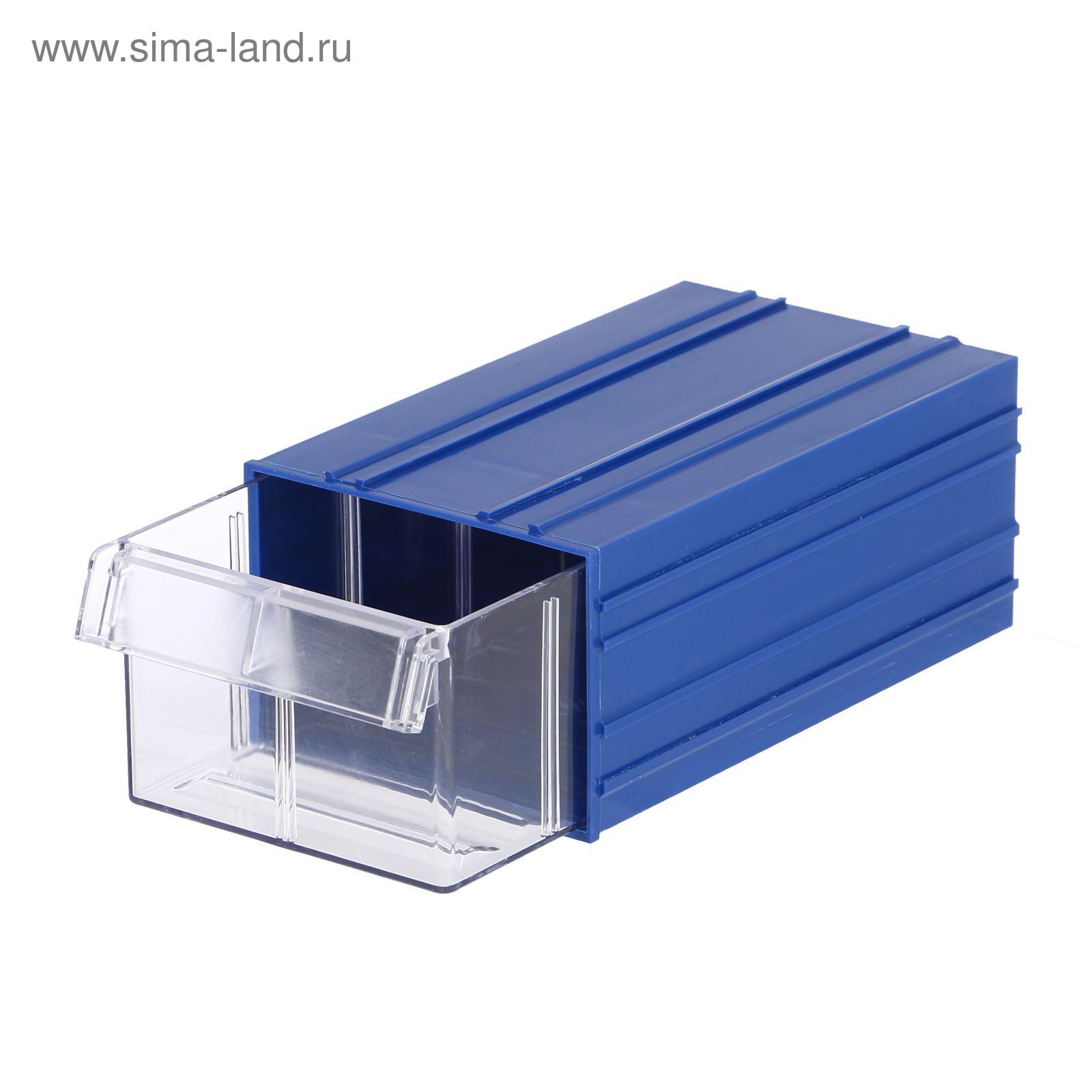 Пластиковый короб c-2 синий/прозрачный (140х250х100)