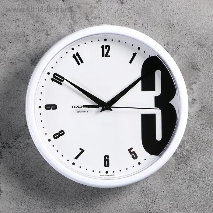 фото Часы настенные, серия: классика, круглые, d=22.5 см тройка