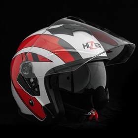 

Шлем HIZER J222, размер L, белый/красный