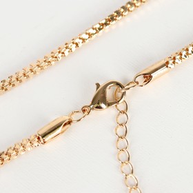 

Кулон "Перо" волнистые линии, цвет чёрно-белый в золоте, 60см