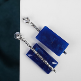 

Серьги ассорти "Танзания" иглы, цвет синий в чернёном серебре