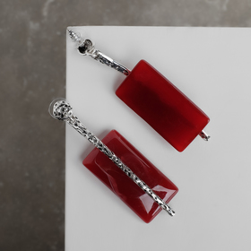 

Серьги ассорти "Танзания" иглы, цвет красный в чернёном серебре