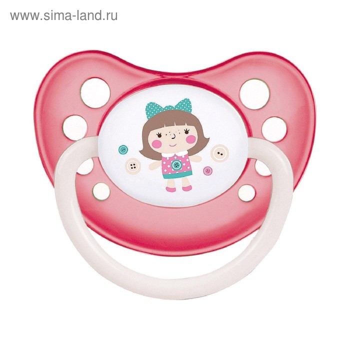 

Пустышка латексная Canpol babies Toys, анатомическая, от 6-18 месяцев, цвет МИКС