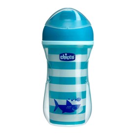 

Чашка-поильник Chicco Active Cup, от 14 месяцев, цвет синий, рисунок МИКС, 266 мл