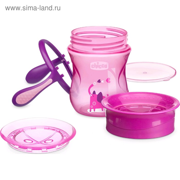 

Чашка-поильник Chicco Perfect Cup, 200 мл, от 12 месяцев, цвет розовый