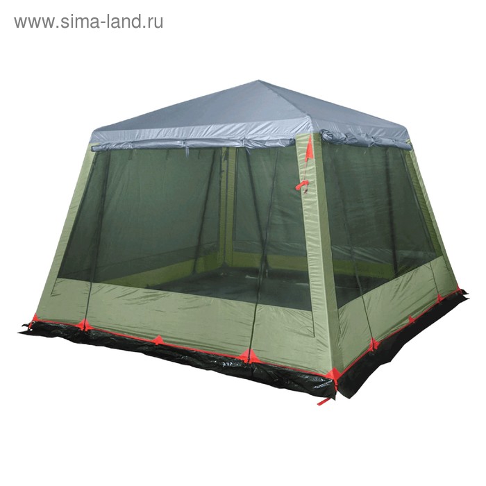 палатка шатер btrace castle быстросборная цвет зелёный Палатка-шатер BTrace Grand, однослойная, четыре входа, цвет зелёный