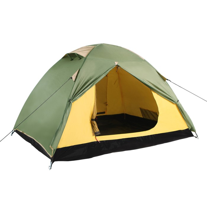палатка 2 местная btrace malm 2 Палатка BTrace Malm 3, двухслойная, 3-местная, цвет зелёный