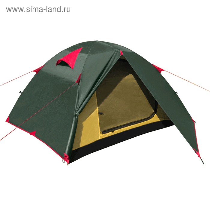 Палатка BTrace Vang 3, двухслойная, 3-местная, цвет зелёный палатка btrace element 3 двухслойная 3 местная цвет зелёный