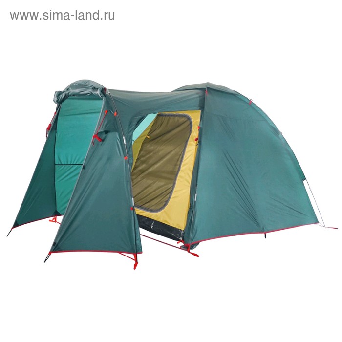 палатка btrace solid 3 двухслойная 3 местная цвет зелёный Палатка BTrace Element 4, двухслойная, 4-местная, цвет зелёный