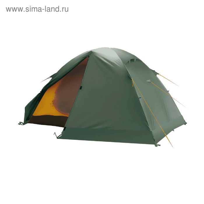Палатка BTrace Solid 2+, двухслойная, 2-местная, цвет зелёный палатка btrace spin 2 двухслойная 2 местная цвет зелёный