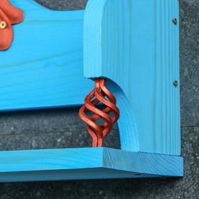 Полка деревянная "Кузнец", цвет голубой, 61 х15 х 6 см от Сима-ленд