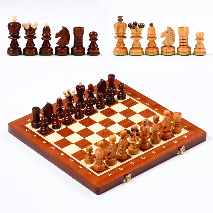 Шахматы польские Madon Жемчуг, 40.5 х 40.5 см, король h-8.5 см, пешка h-5 см