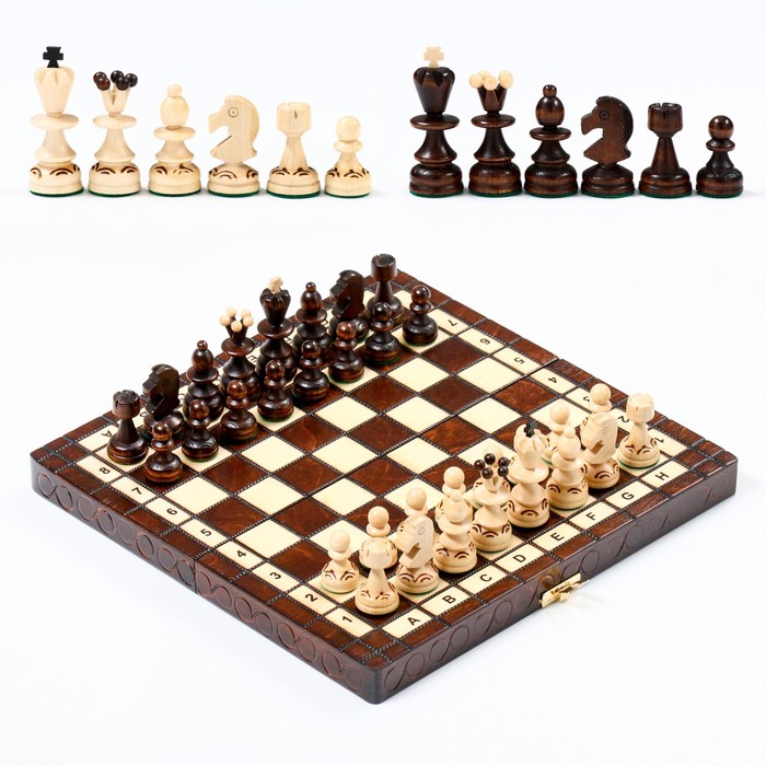 цена Шахматы польские Madon Жемчуг, 28 х 28 см, король h-6.5 см, пешка h-3 см