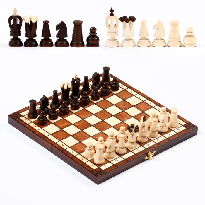 Шахматы польские Madon Королевские, 31 х 31 см, король h=6.5 см, пешка h-3 см