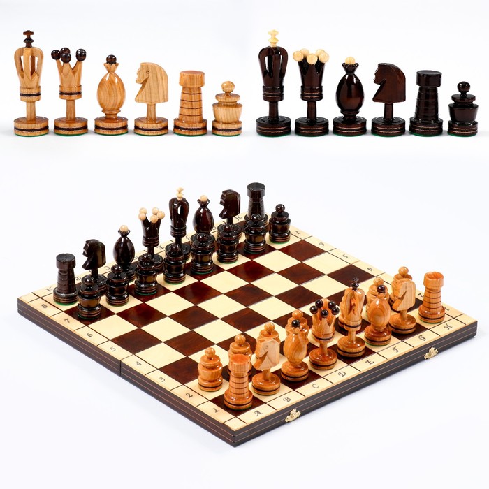 цена Шахматы польские Madon Королевские, 49 х 49 см, король h-12 см , пешка h-6 см