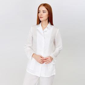 Рубашка женская MINAKU: Light touch цвет белый, р-р 54 Ош