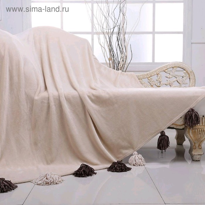 фото Плед tassel, размер 220 × 230 см, бежевый sofi de marko