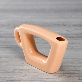 

Ваза настольная мини "Чашка", персиковая, керамика, 7 см