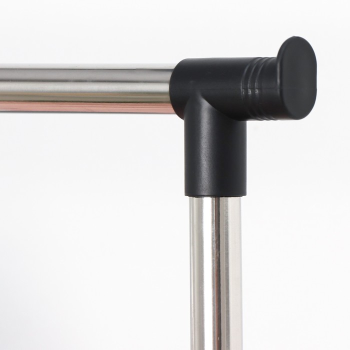 Стойка для одежды телескопическая, 1 перекладина, подставка для обуви 78х42х80(160) см